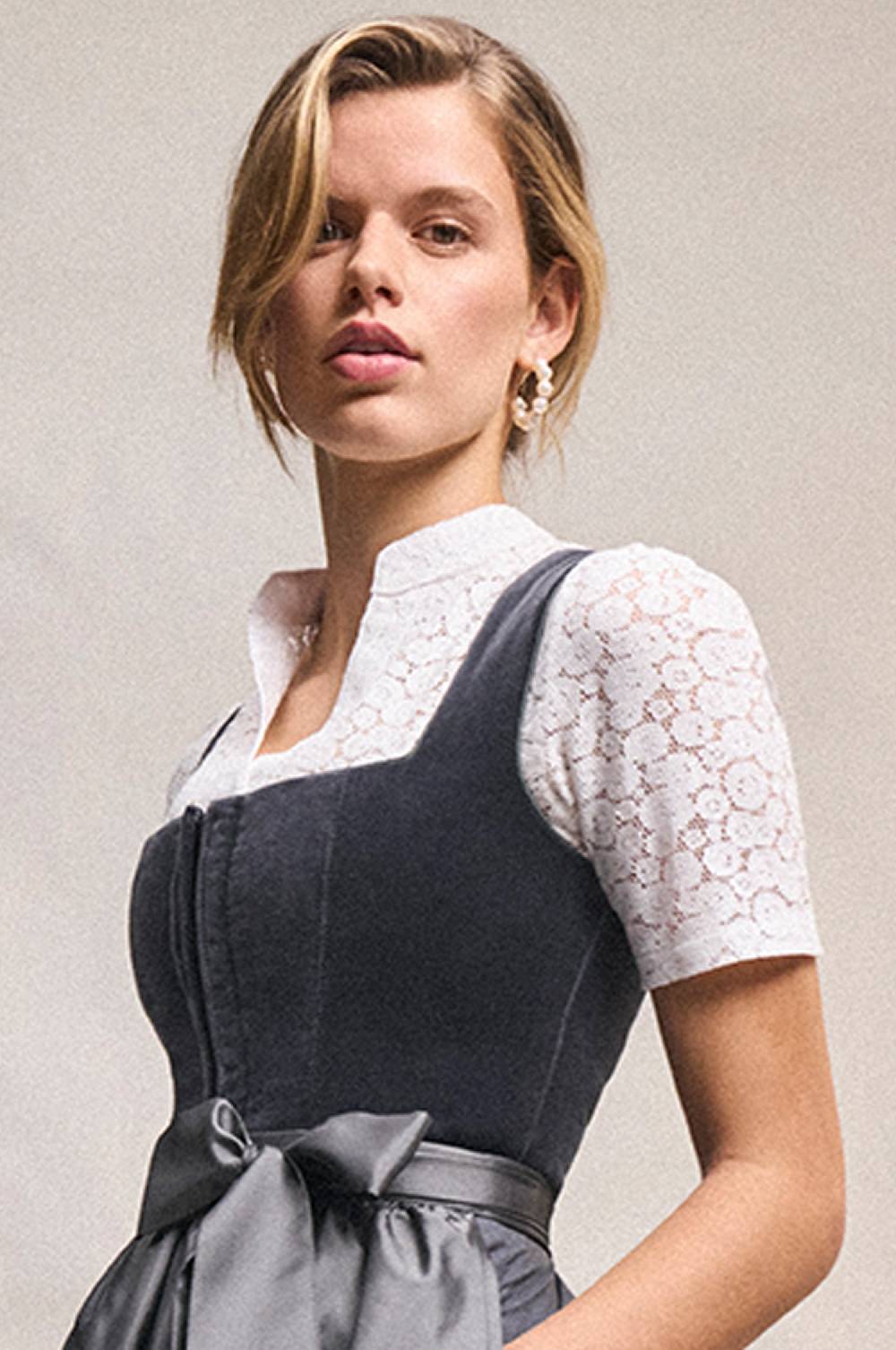 Kinga Mathe Dirndlbluse Suri in Ivory Kostenlose Rückgabe