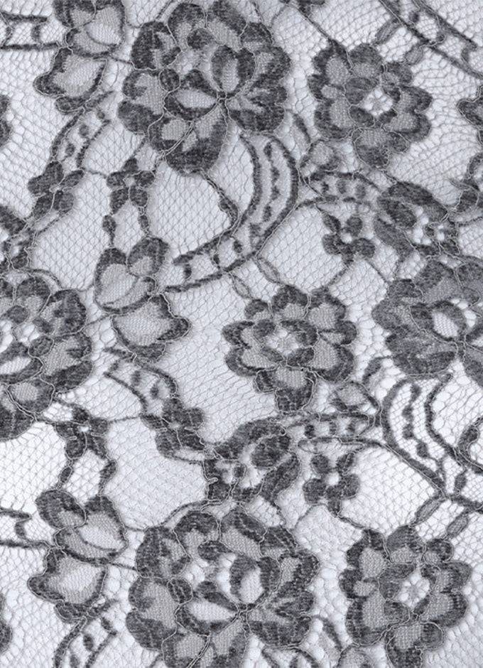 Kinga Mathe Top Charlotte mit Samtspitze in Grau Neueste Stile
