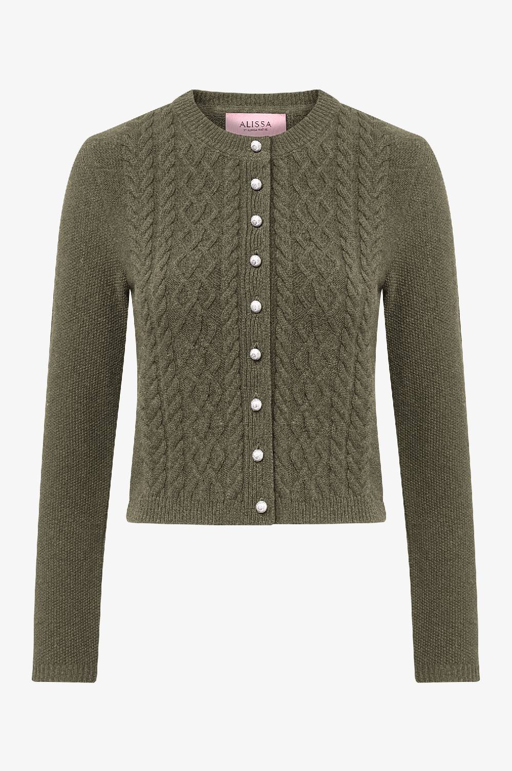 Kinga Mathe Strickjacke Alissa in Olive Nur noch ein Tag übrig