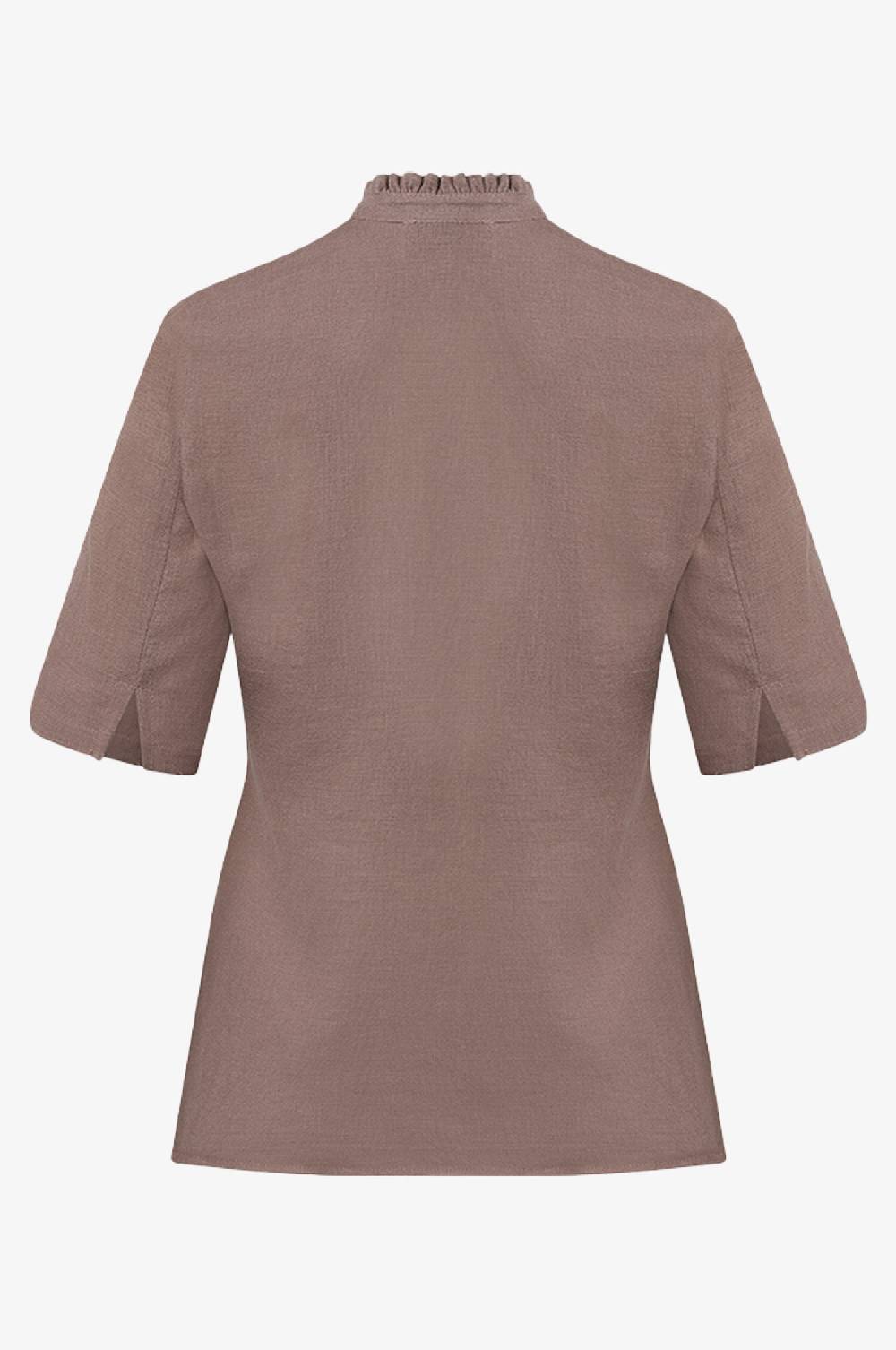 Kinga Mathe Bluse Hanna in Taupe mit Arm Kostenloser Versand international