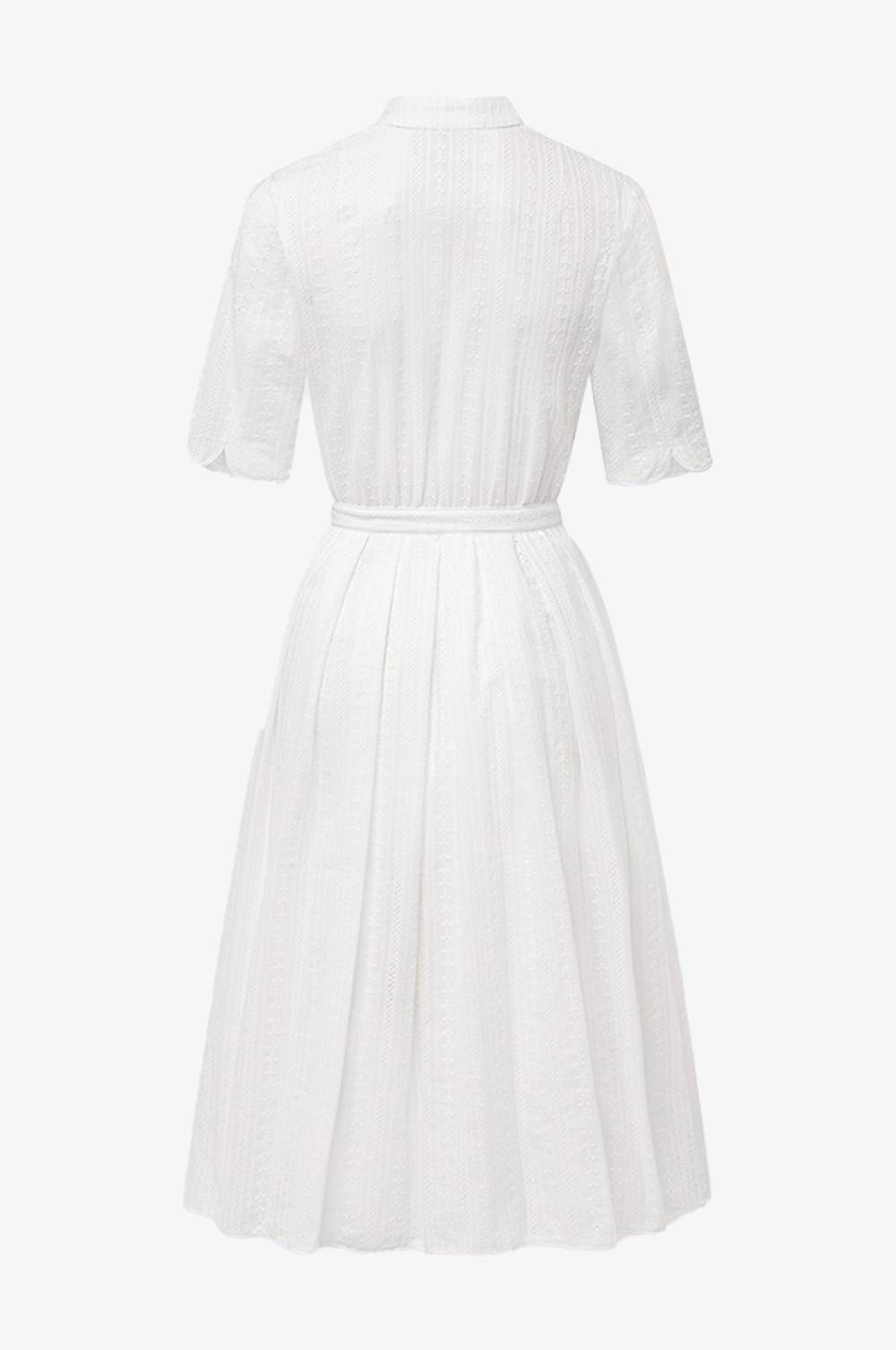 Kinga Mathe Baumwoll-Kleid Inas in Ivory Fabrikladen