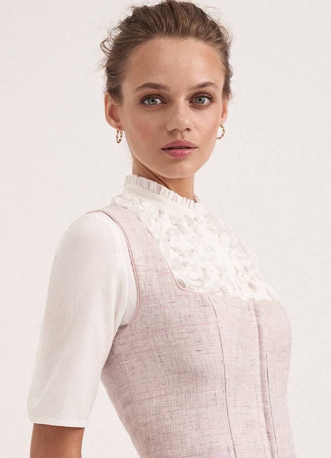 Kinga Mathe Bluse Hanna in Weiß mit Arm Speichern exportieren