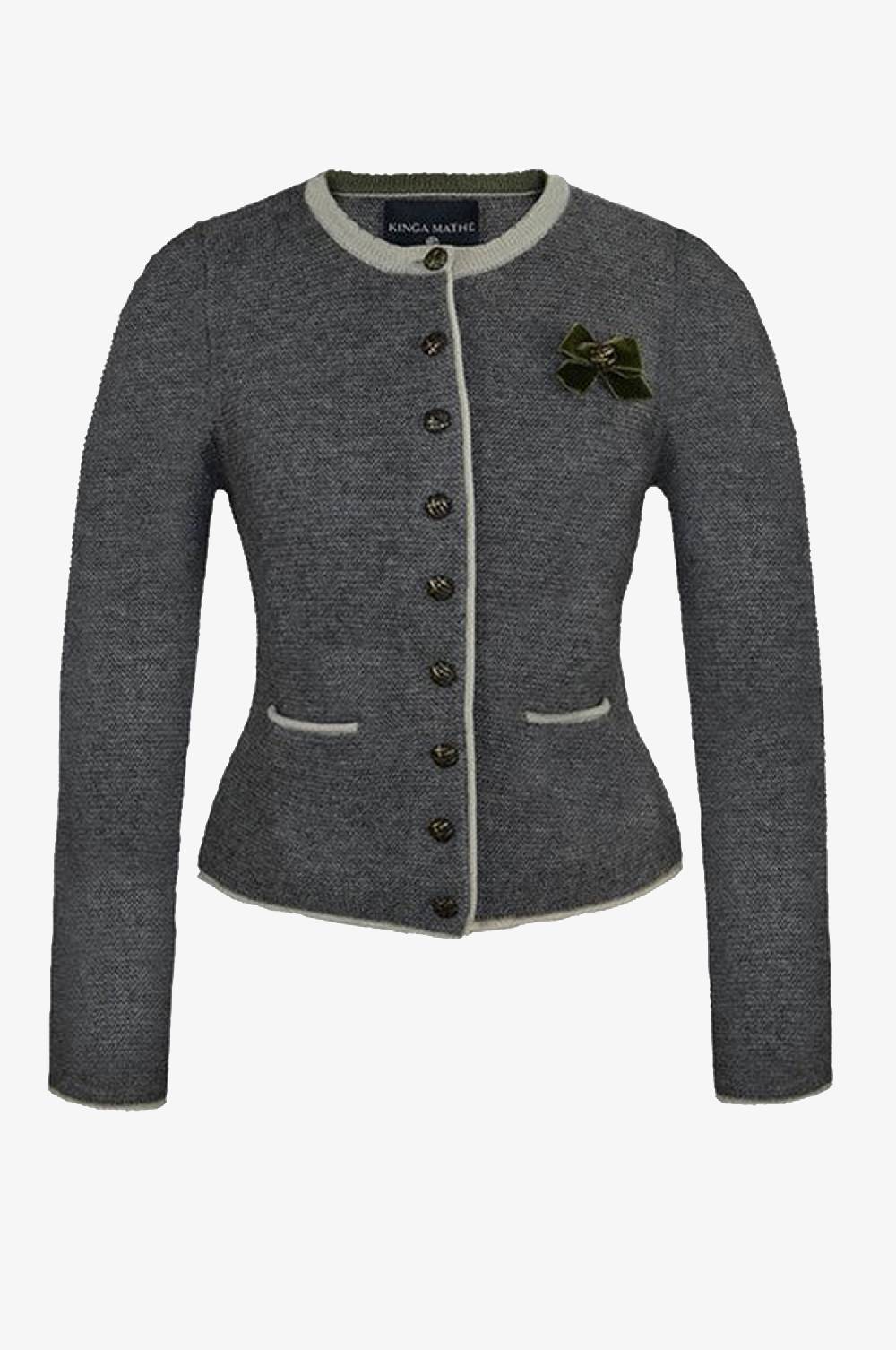 Kinga Mathe Cashmere Strickjacke Franziska in Grau Auslauf