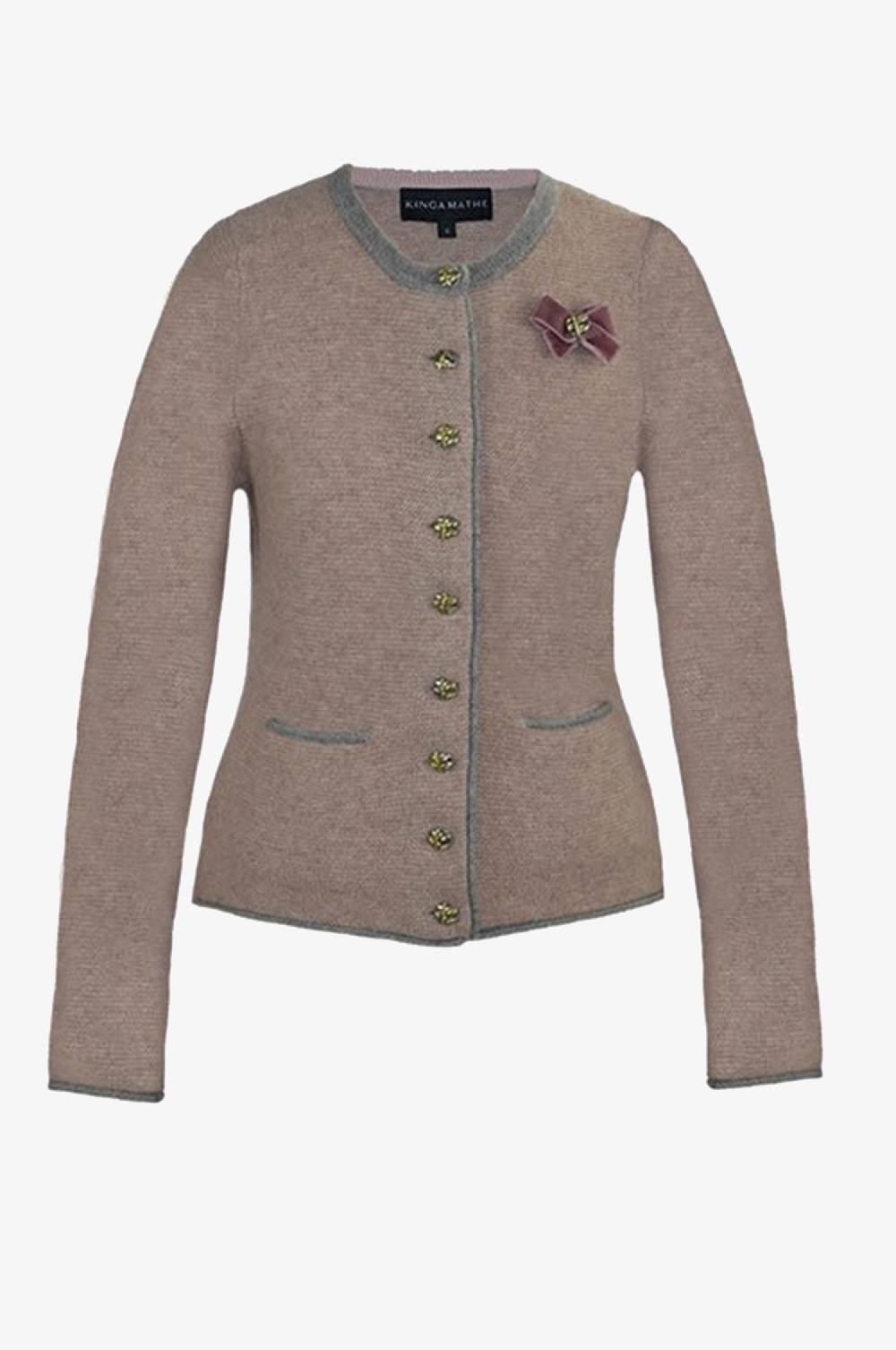 Kinga Mathe Cashmere Strickjacke Franziska in Puder Verkauf