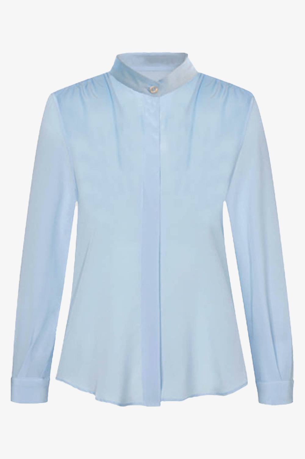 Kinga Mathe Seidenbluse Anette in Stahlblau Weihnachtsangebot