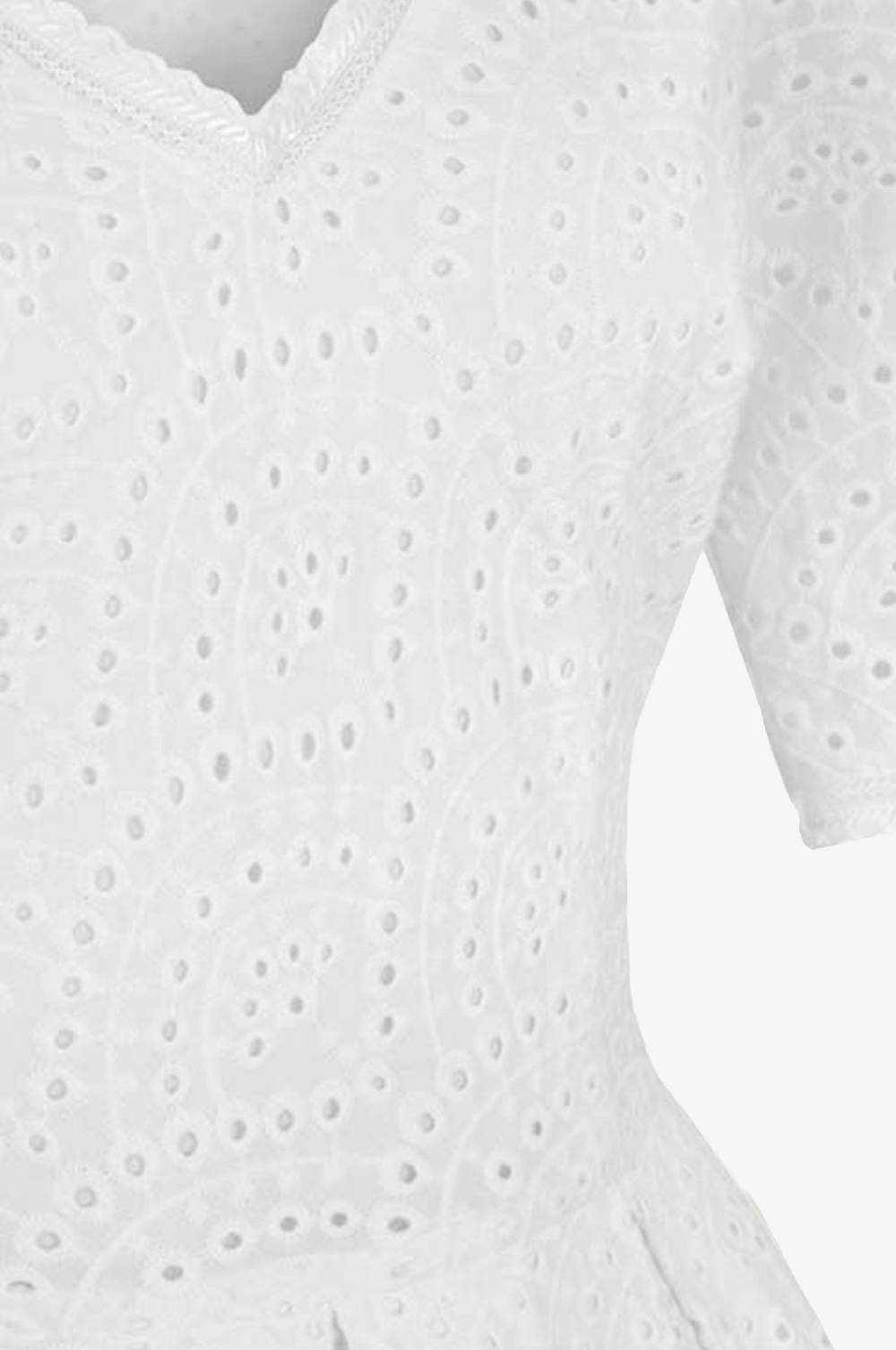 Kinga Mathe Baumwoll-Kleid Kloe in Weiß Exklusive Angebote