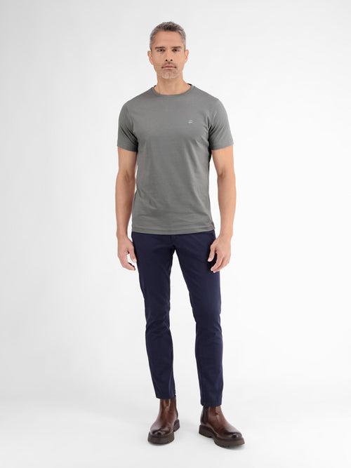 ﻿Lerros Basic T-Shirt mit Logostitch, unifarben Exklusive Angebote