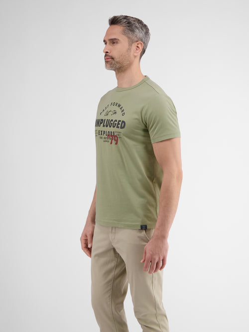 Lerros Unifarbenes T-Shirt mit Print VIP-Rabatte