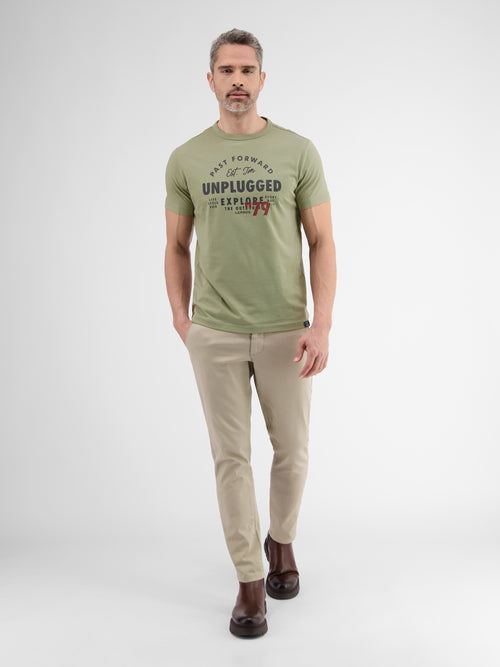 Lerros Unifarbenes T-Shirt mit Print VIP-Rabatte