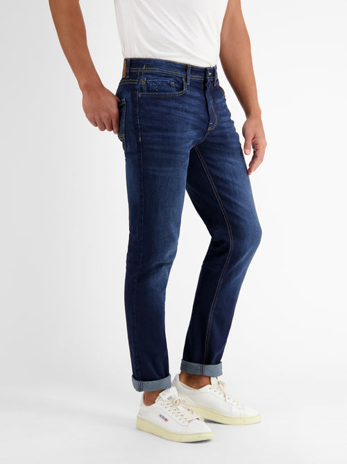 Lerros BAXTER 5-Pocket-Denim im Used-Look, RELAXED FIT, blue Kostenlose Rückgabe