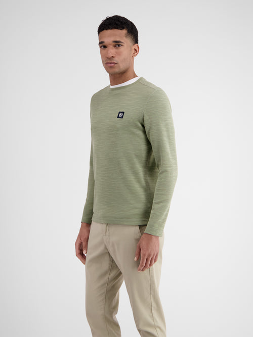 Lerros Herren Langarmshirt in Strukturqualität Kostenloser Versand international
