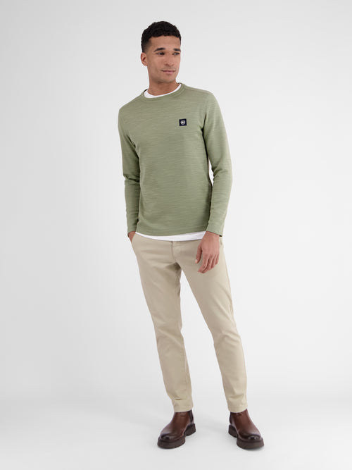 Lerros Herren Langarmshirt in Strukturqualität Kostenloser Versand international