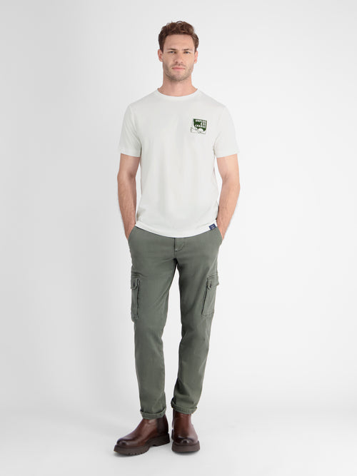 Lerros Herren T-Shirt mit kleinem Mottoprint Fabrikverkauf