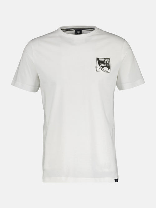 Lerros Herren T-Shirt mit kleinem Mottoprint Fabrikverkauf