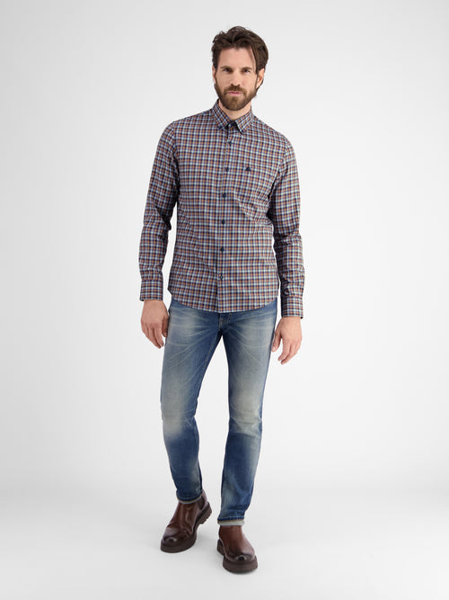 Lerros Kariertes Herrenhemd mit Button-down-Kragen Günstig kaufen