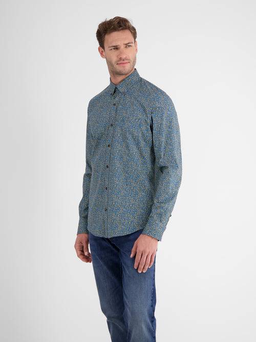 Lerros Poplinhemd mit floralem Minimalprint Online Shopping