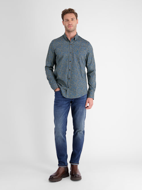 Lerros Poplinhemd mit floralem Minimalprint Online Shopping