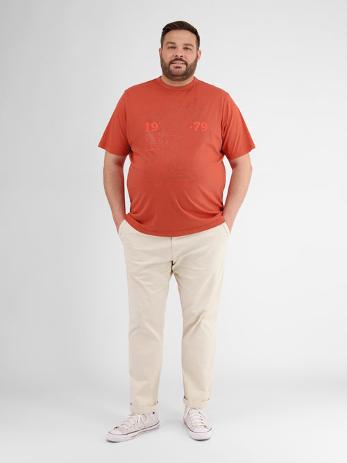 Lerros Herren-T-Shirt mit Brust-Print Riesige Rabatte