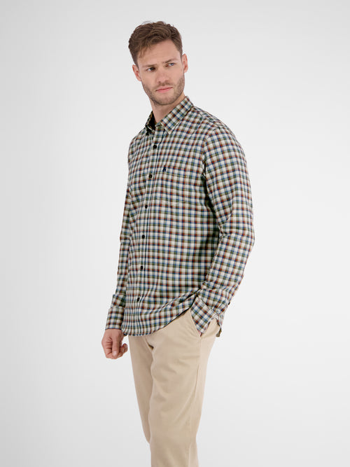 Lerros Langarmhemd , kariert, verdeckter Button-down-Kragen Günstig kaufen