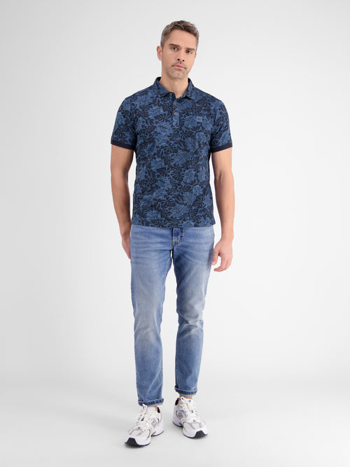 Lerros Herren Poloshirt, floral bedruckt Osterangebot