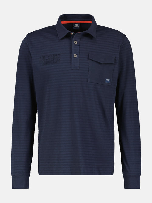 Lerros Longsleeve-Polo. gestreift Kostenlose Rückgabe