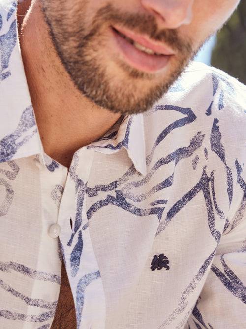 Lerros Sommerlich, leichtes Langarmhemd mit floralem Print Sonderangebot