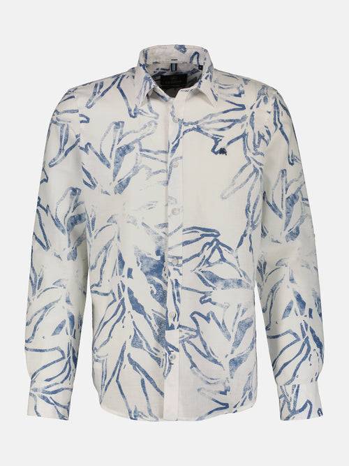 Lerros Sommerlich, leichtes Langarmhemd mit floralem Print Sonderangebot