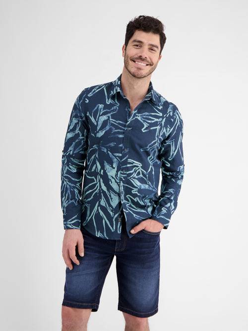 Lerros Sommerlich, leichtes Langarmhemd mit floralem Print Sonderangebot