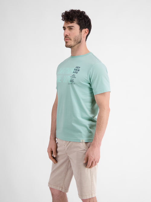 Lerros Unifarbenes T-Shirt für Herren mit Brustprint Begrenztes Angebot