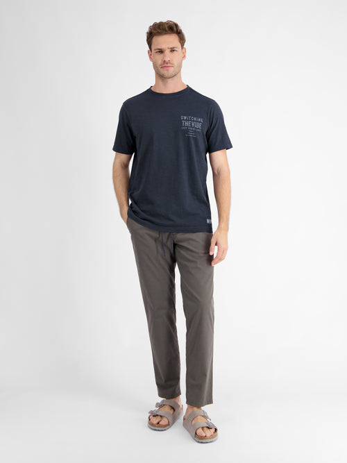 Lerros T-Shirt für Herren mit Brustprint Preisnachlass