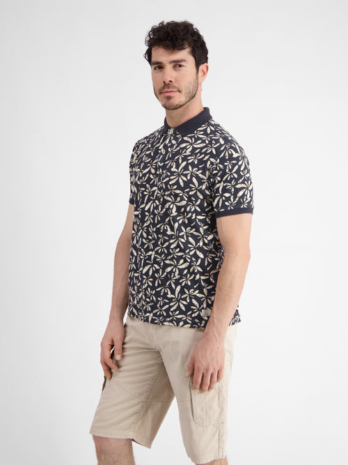Lerros Herren Poloshirt mit floralem Druck Osterangebot