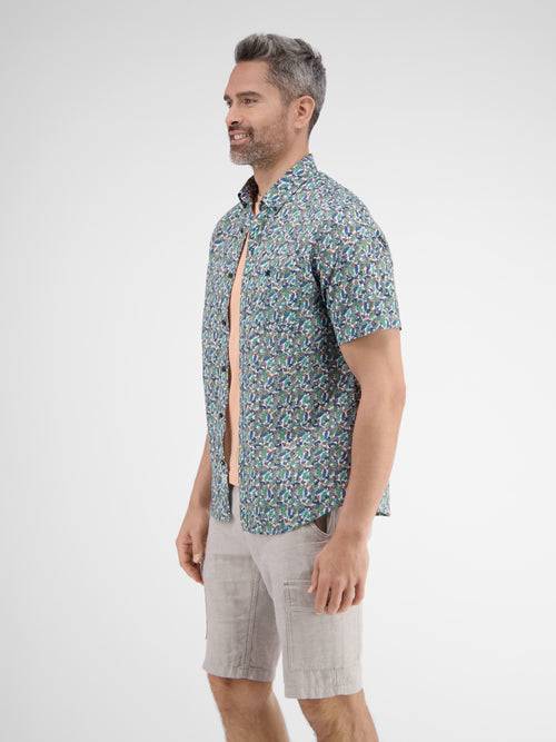 Lerros Halbarmhemd mit floralem Print VIP-Rabatte