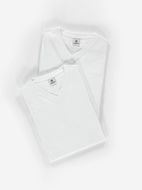 Lerros Doppelpack Herren T-Shirt, V-Neck in Premium Baumwollqualität Tiefpreis