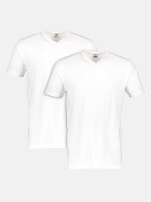 Lerros Doppelpack Herren T-Shirt, V-Neck in Premium Baumwollqualität Tiefpreis