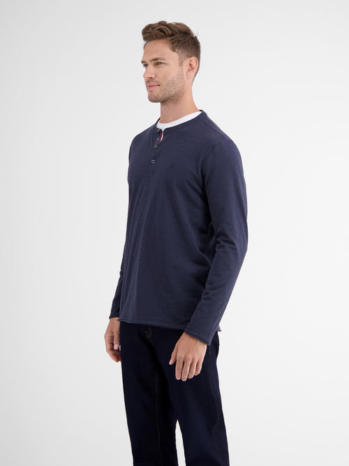 Lerros Slub-Jersey Serafino. Longsleeve Top Angebot