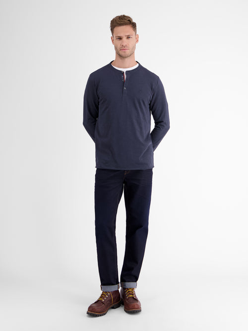 Lerros Slub-Jersey Serafino. Longsleeve Top Angebot