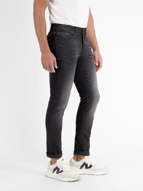 Lerros BAXTER 5-Pocket-Denim im Used-Look, RELAXED FIT, black Kostenloser Versand international