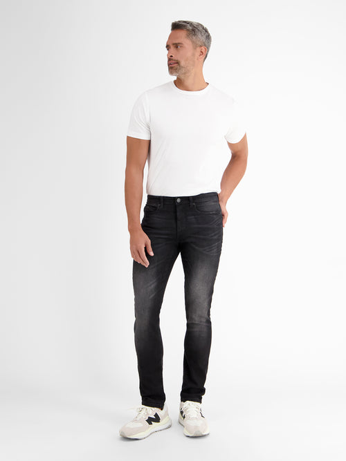 Lerros BAXTER 5-Pocket-Denim im Used-Look, RELAXED FIT, black Kostenloser Versand international