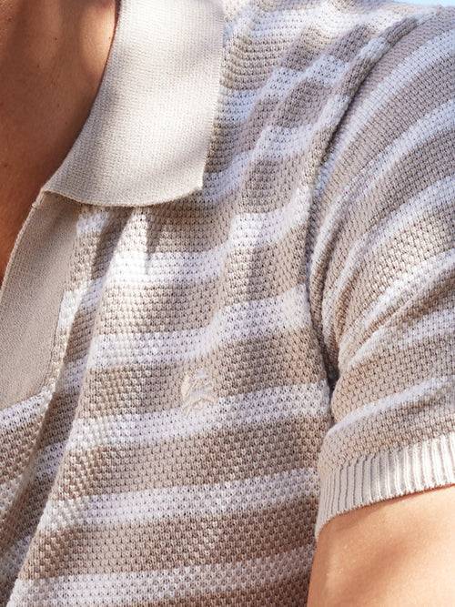 Lerros Gestreiftes Strickpoloshirt Begrenzt auf 3 Tage