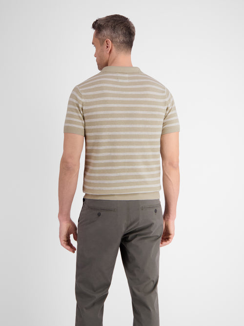 Lerros Gestreiftes Strickpoloshirt Begrenzt auf 3 Tage