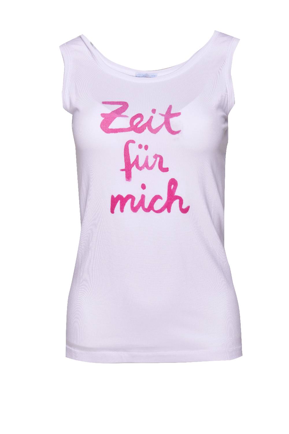 Louis & Louisa YOGA Tanktop Spruch "Zeit für mich", weiß mit fuchsia Kostenloser Versand
