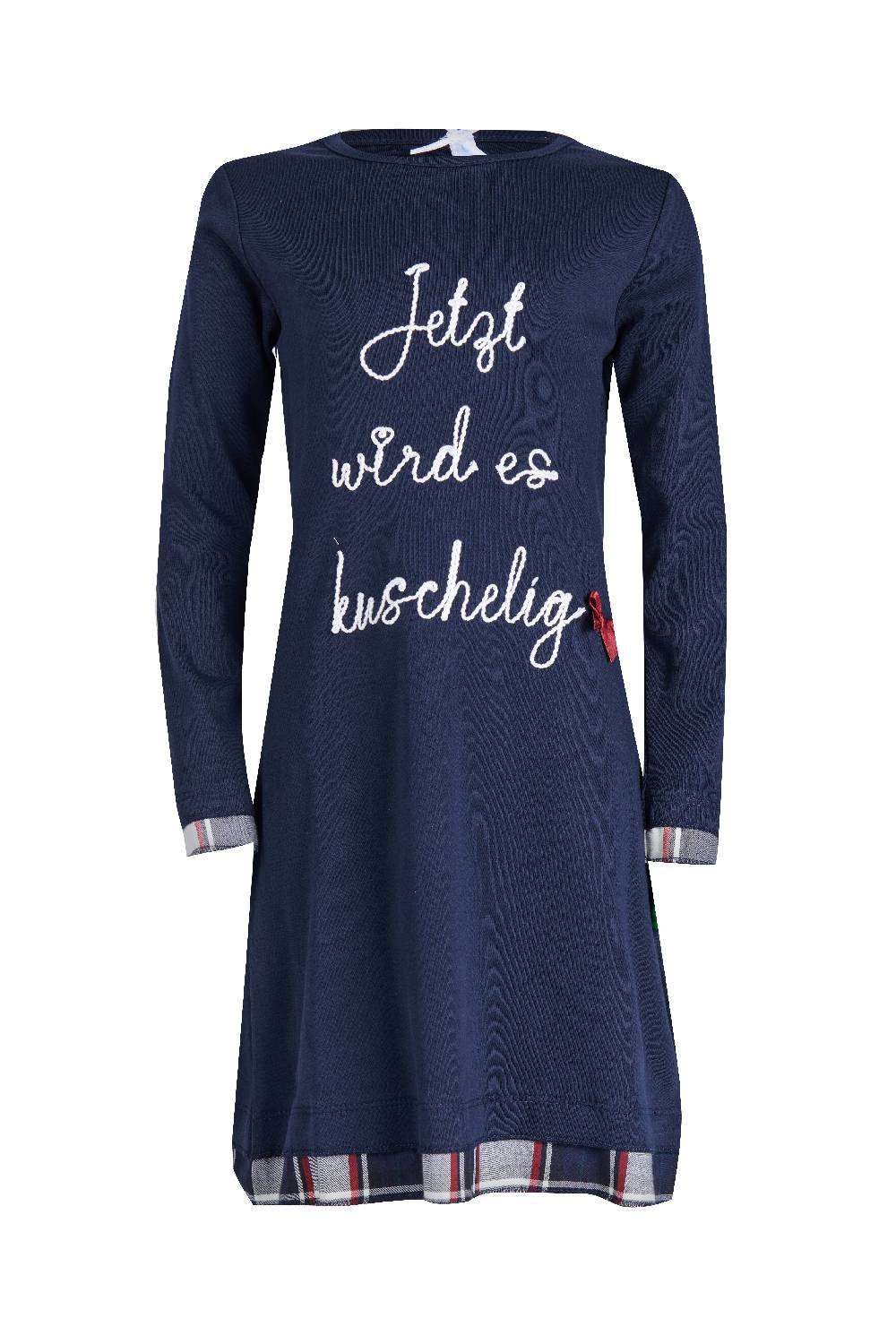 Louis & Louisa Nachthemd Kinder Basic "Jetzt wird es kuschelig", blau Bis zu 60% Rabatt