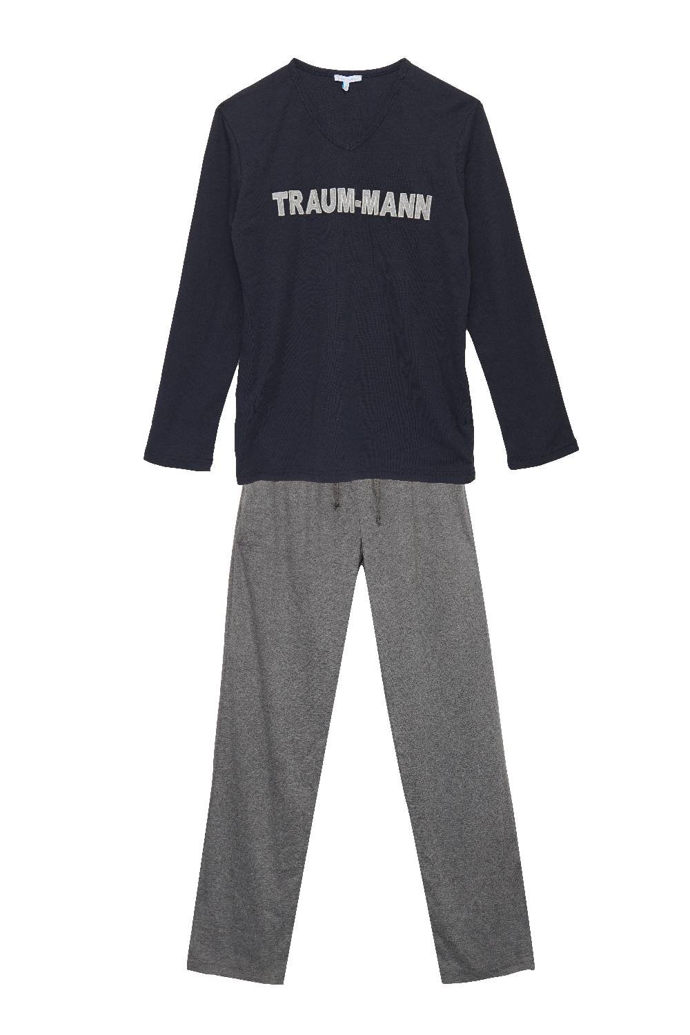 Louis & Louisa Pyjama Herren Traummann, dunkelblau/ dunkelgrau Bis zu 60% Rabatt