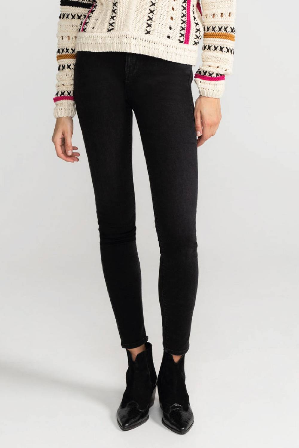 Lovjoi Skinny Jeans LEPIOTA Used Black Fabrik Onlineshop