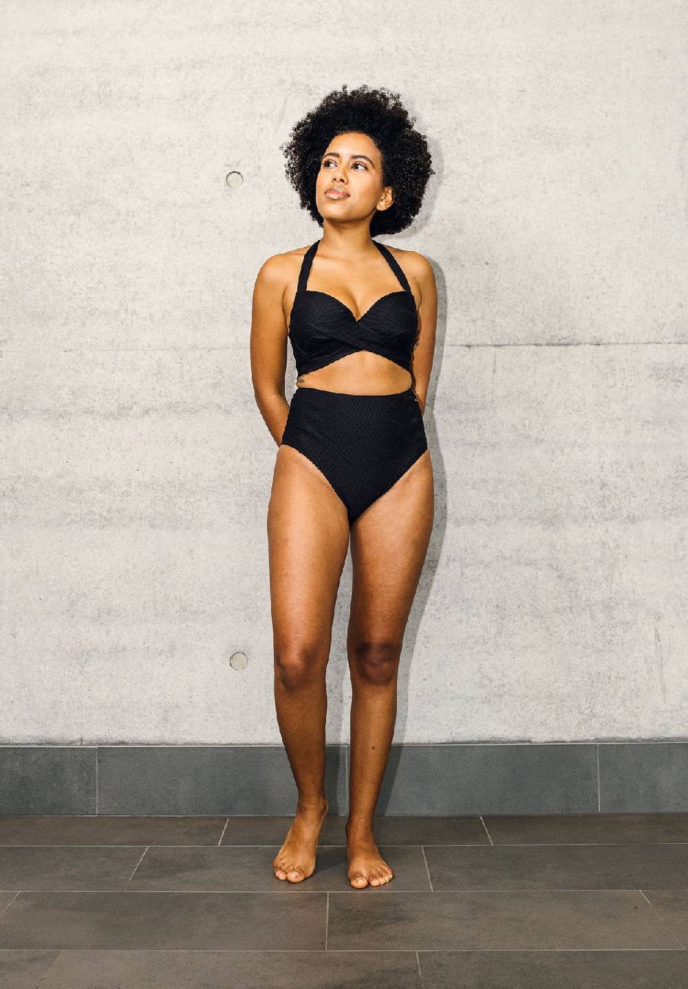 Lovjoi Bikini Slip High Waist KALMIA Biobased Structure Großer Ausverkauf