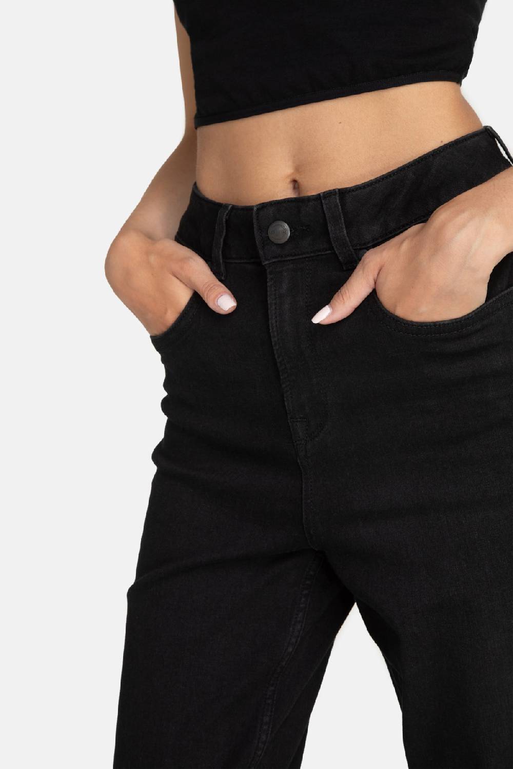 Lovjoi Mom Jeans CARPINE Used Black Flash Sale