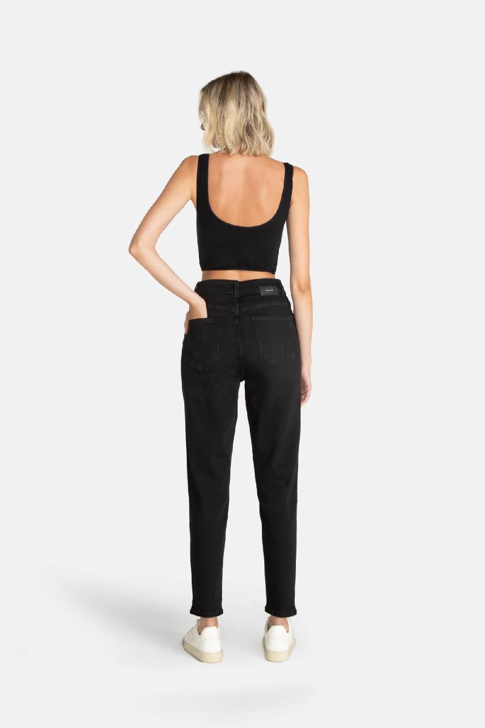 Lovjoi Mom Jeans CARPINE Used Black Flash Sale