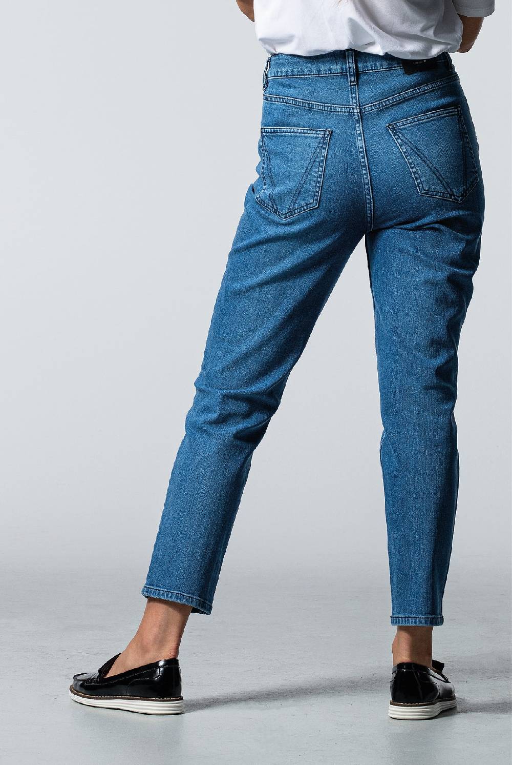 Lovjoi Mom Jeans CARPINE Blue Denim Online Shopping