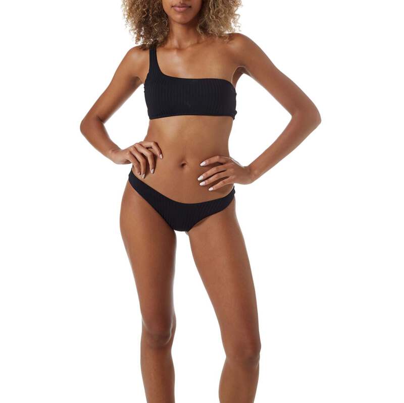 BIKINIS Toulouse Padded Bikini Black Ribbed zollfrei