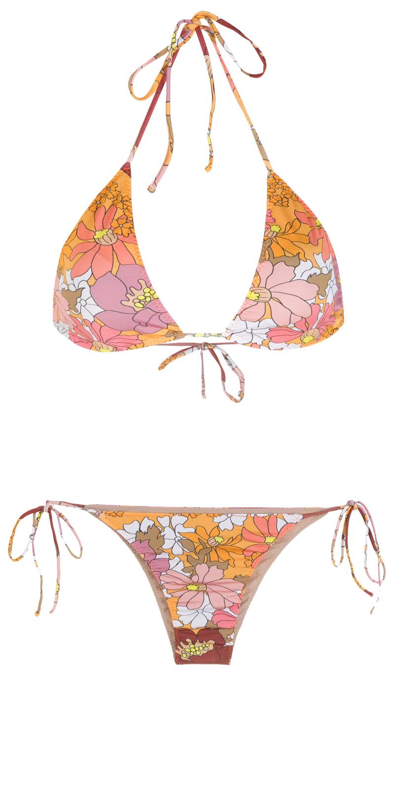 BIKINIS Aava Padded Triangel Bikini Orange Fabrikpreis